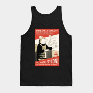 Soviet Cat Poster - Full Mobilization For Critical Medical Supplies Tank Top